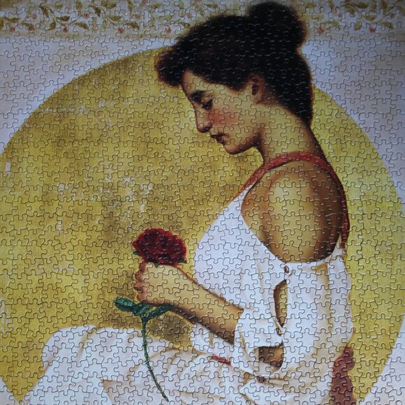 Mystic rose, 1000 piece puzzle, Milton Bradley Puzzle, Hasbro - Picture 3 of 4